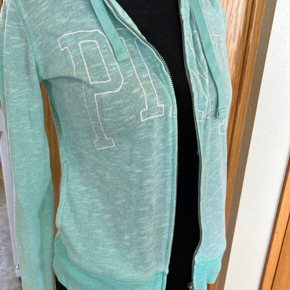 Pink by Victorias Secret women’s size XS teal hoodie, full zip. - Picture 3 of 5